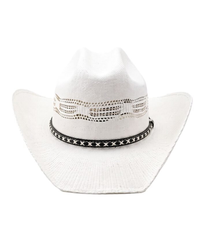CLASSIC WESTERN STRAW COWBOY HAT WHITE STALLION