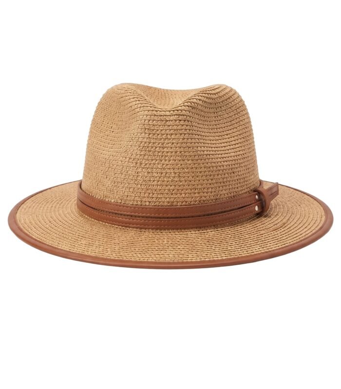 STRAW FEDORA HAT DESERT TAN