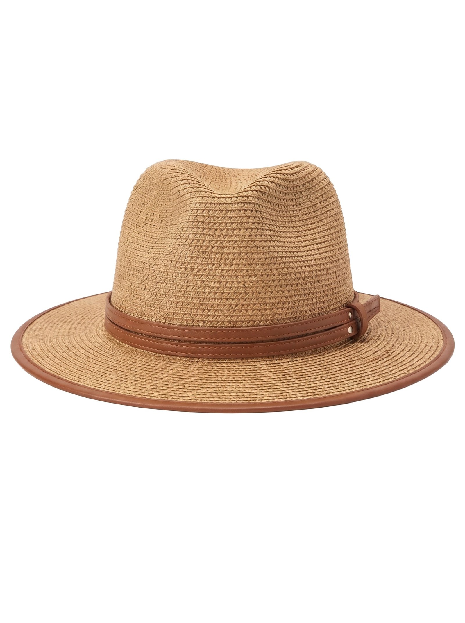 STRAW FEDORA HAT DESERT TAN