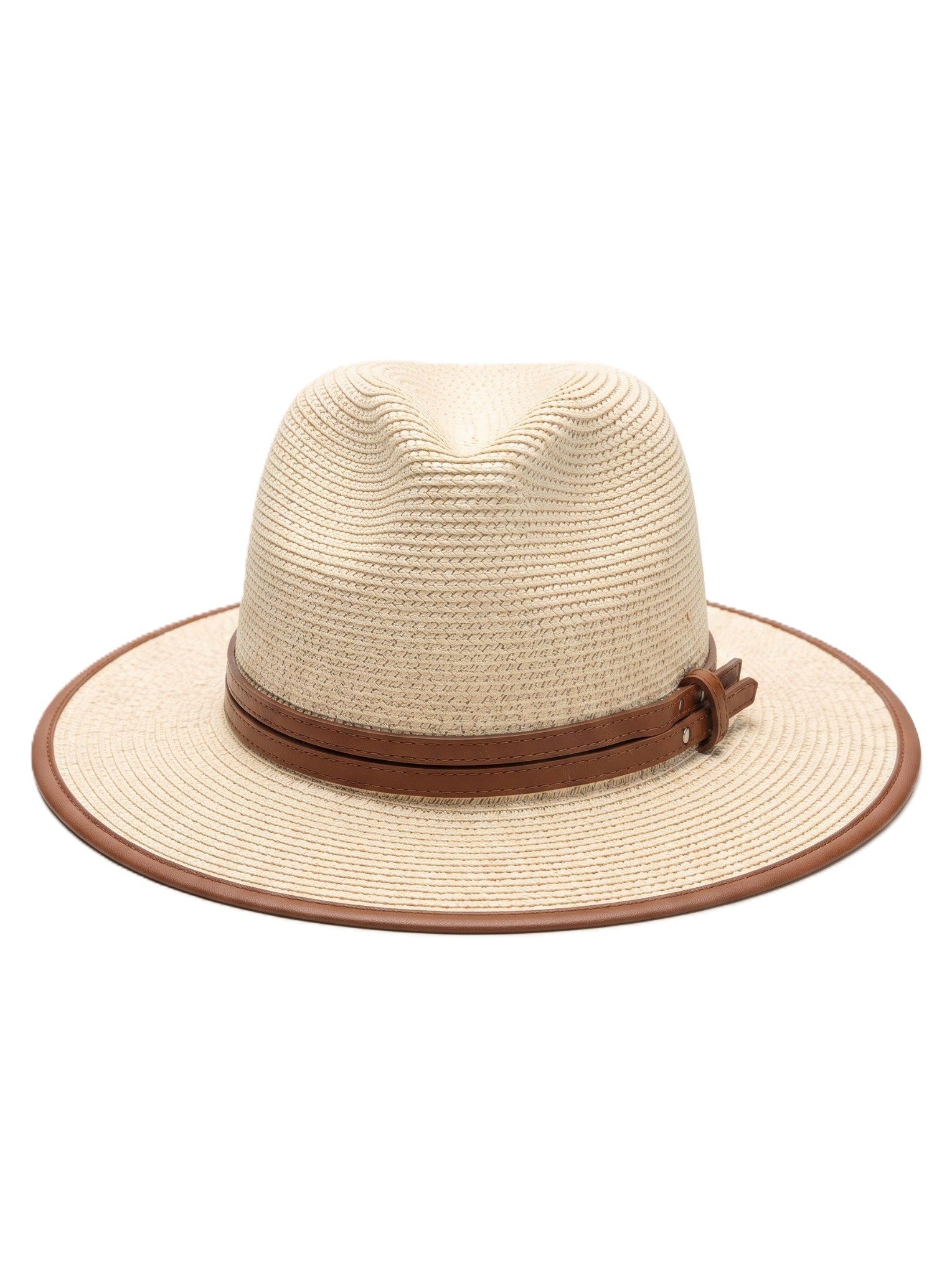 STRAW FEDORA HAT IVORY SAND