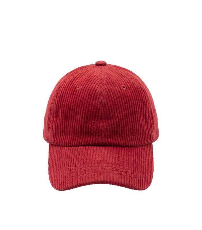 CORDUROY BASEBALL CAP CRIMSON RUST