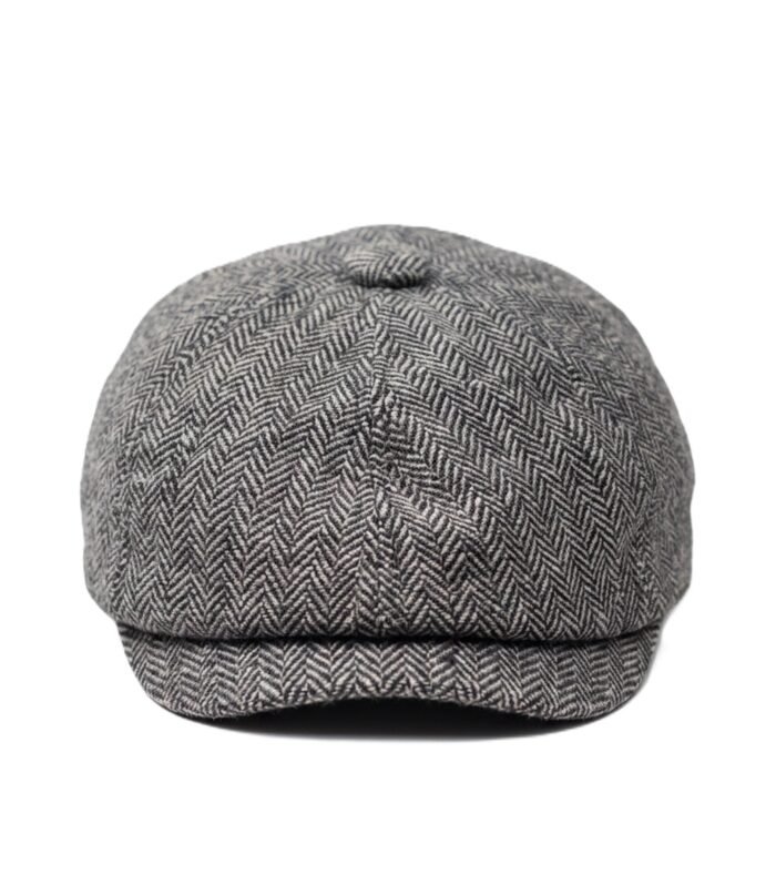 CLASSIC HERRINGBONE NEWSBOY SMOKE GREY