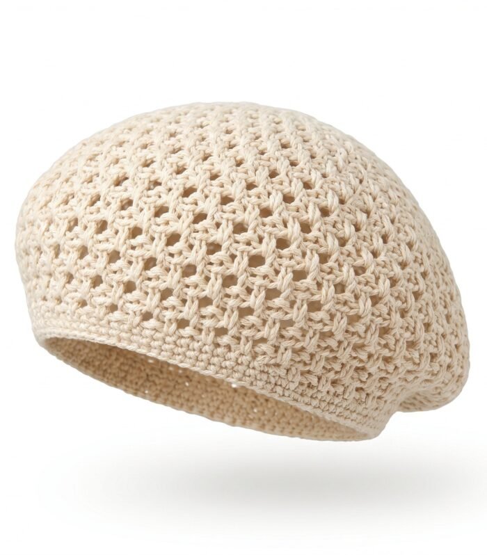 Midnight Weave Jute Beret