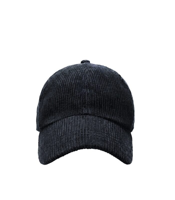 CORDUROY BASEBALL CAP CHARCOAL BLACK
